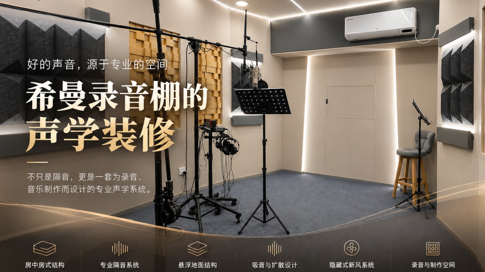 希曼录音棚的声学装修:真正专业的录音环境,从空间开始